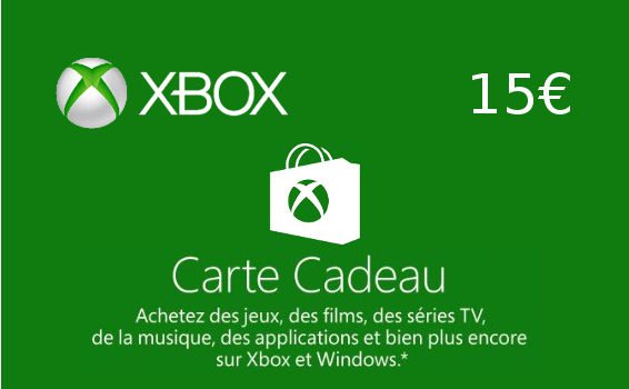 Carte Prépayée Xbox Live 15€ Europe