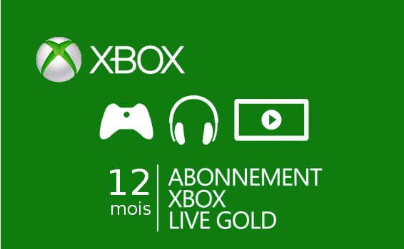 Abonnement Xbox Live Gold 12 mois