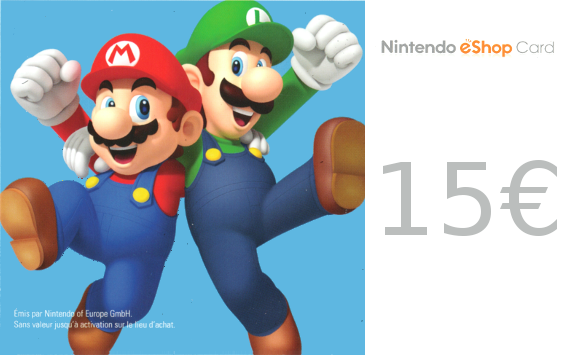 Carte Prépayée Nintendo eShop 15€