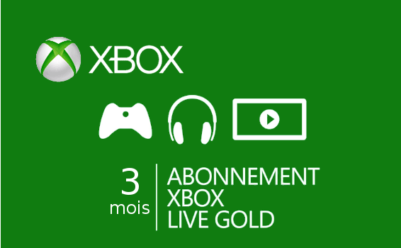 Abonnement Xbox Live Gold 3 mois